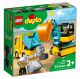 Duplo - Truck & Graafmachine met Rupsbanden