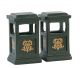 Green Trash Can, set of 2