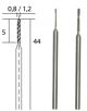 Diamant spiraalboren 2 st. (0,8 + 1,2 mm.)